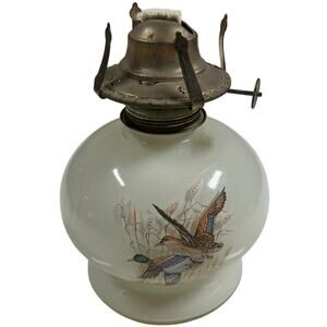 Vintage Lamplight Farms Duck Mallard Kerosene/Oil Lamp Excellent Condition